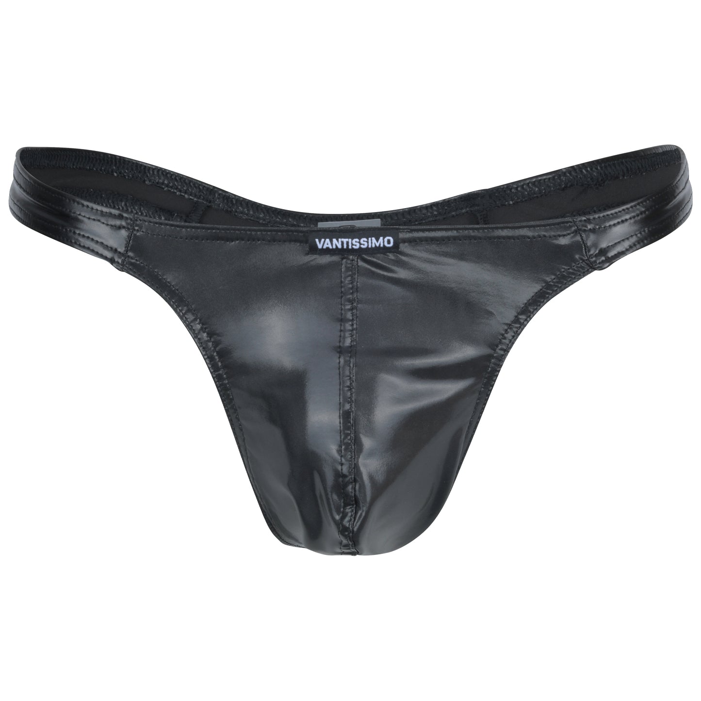 HERREN STRING TANGA SCHWARZ SATIN MATT GLANZ LATEX LEDER OPTIK