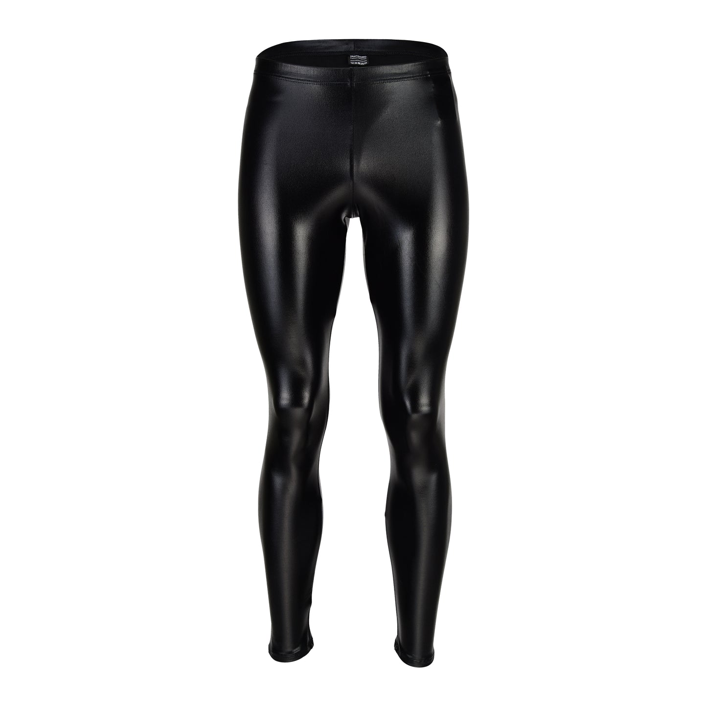 HERREN LEGGINGS SCHWARZ WETLOOK GLÄNZEND LEDER OPTIK MEGGINGS