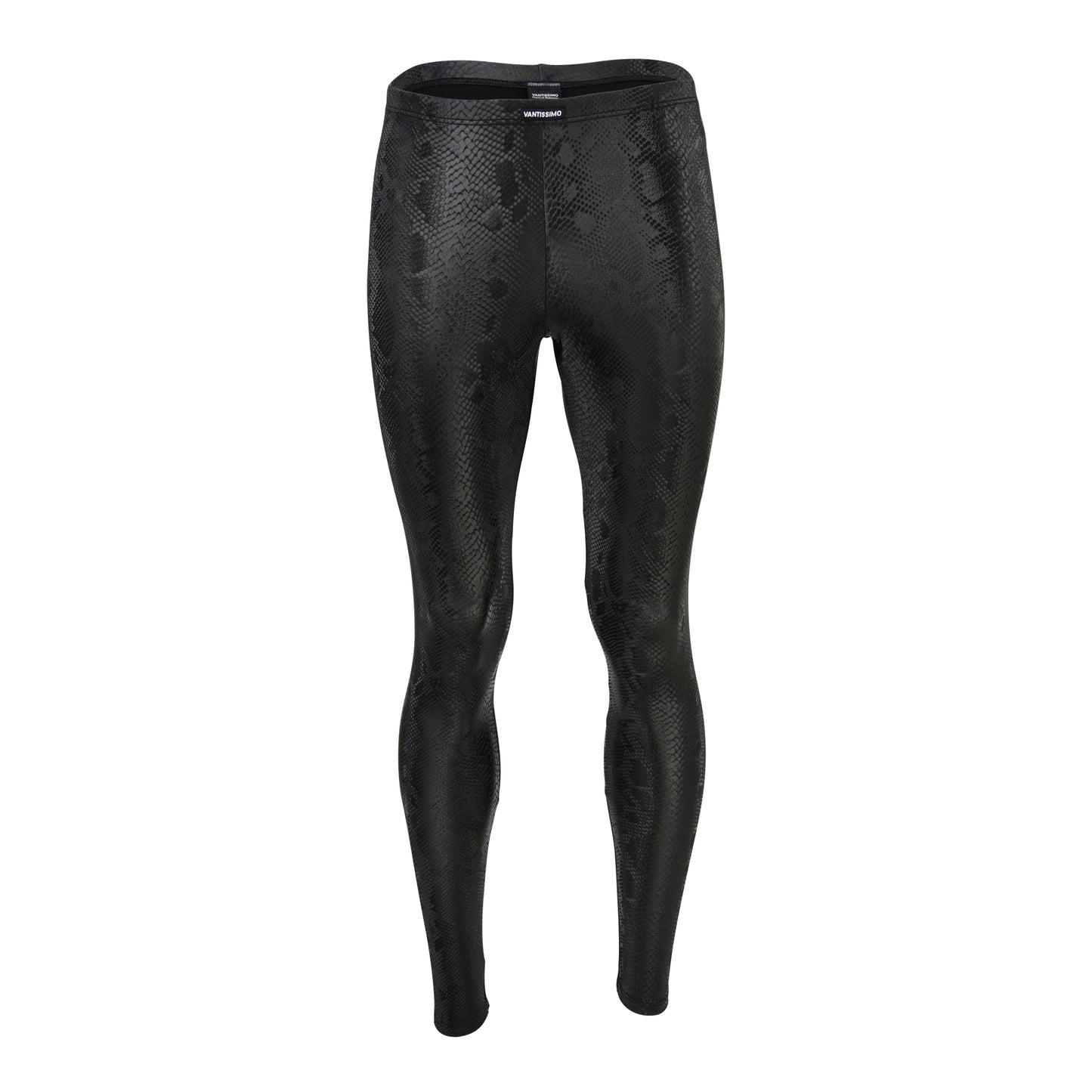 HERREN LEGGINGS SCHWARZ BLACK MAMBA SCHLANGEN LEDER OPTIK MEGGINGS