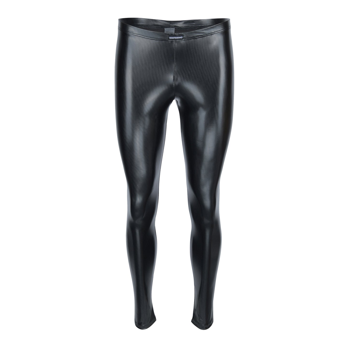 HERREN LEGGINGS SCHWARZ SATIN MATT GLANZ LATEX OPTIK MEGGINGS