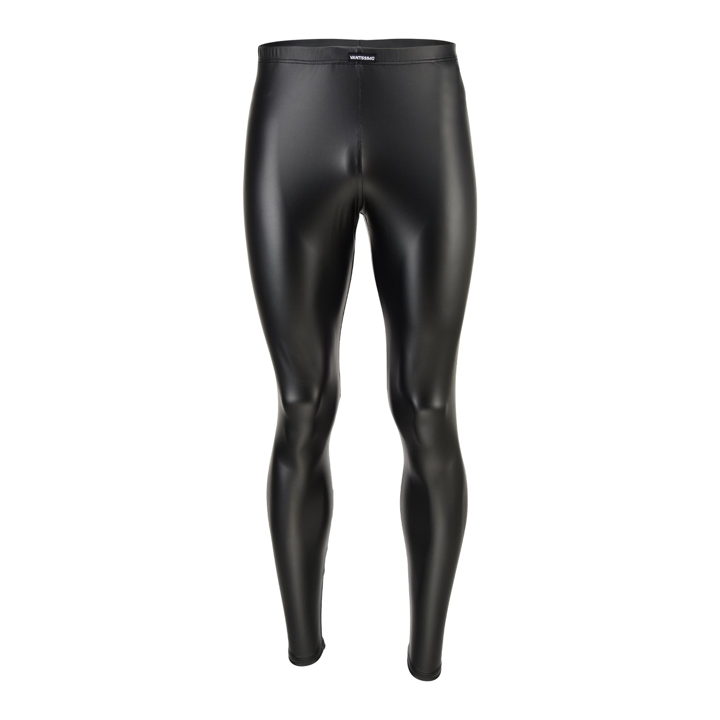 HERREN LEGGINGS SCHWARZ MATT LEDER OPTIK MEGGINGS