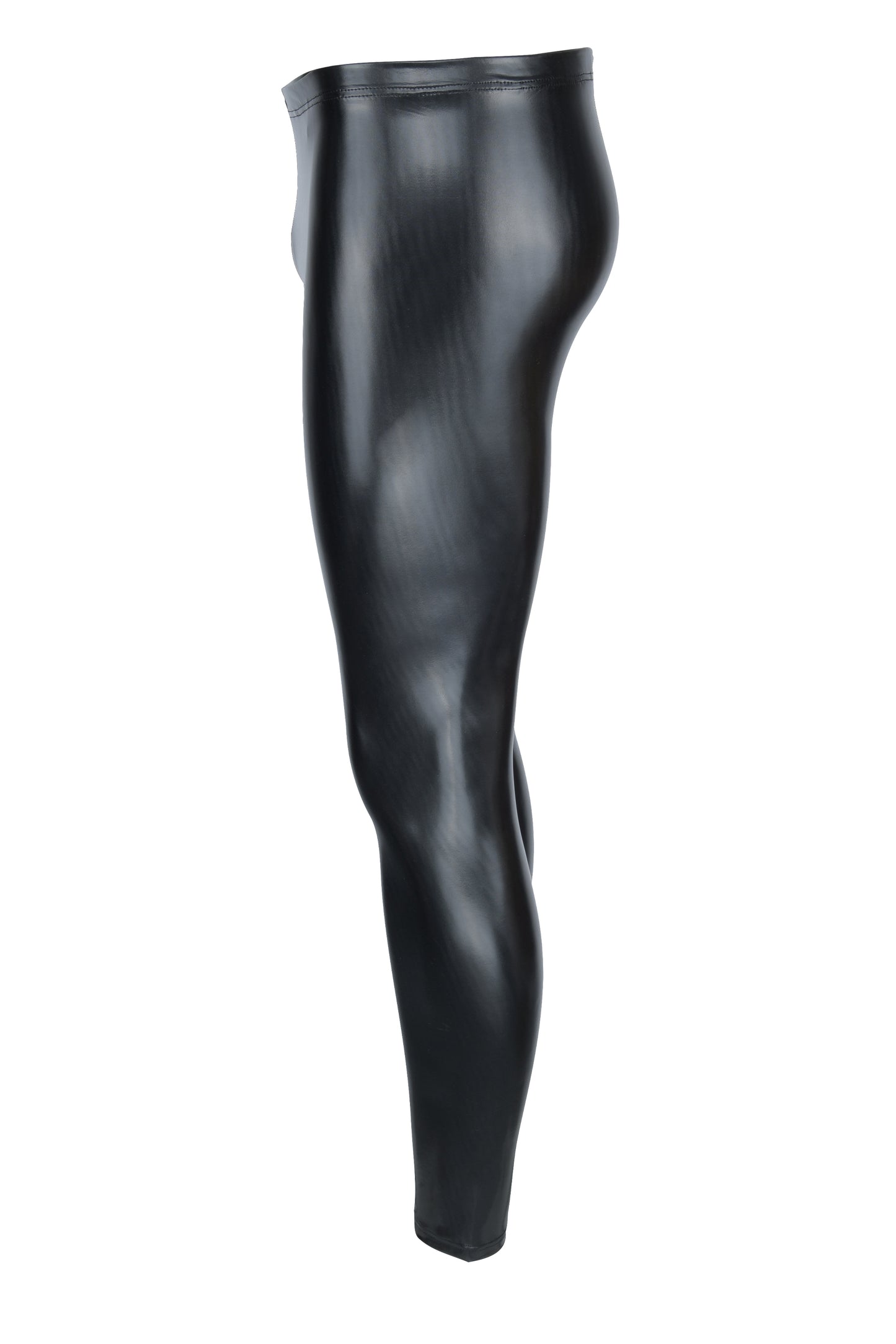 HERREN LEGGINGS SCHWARZ SATIN MATT GLANZ LATEX OPTIK MEGGINGS