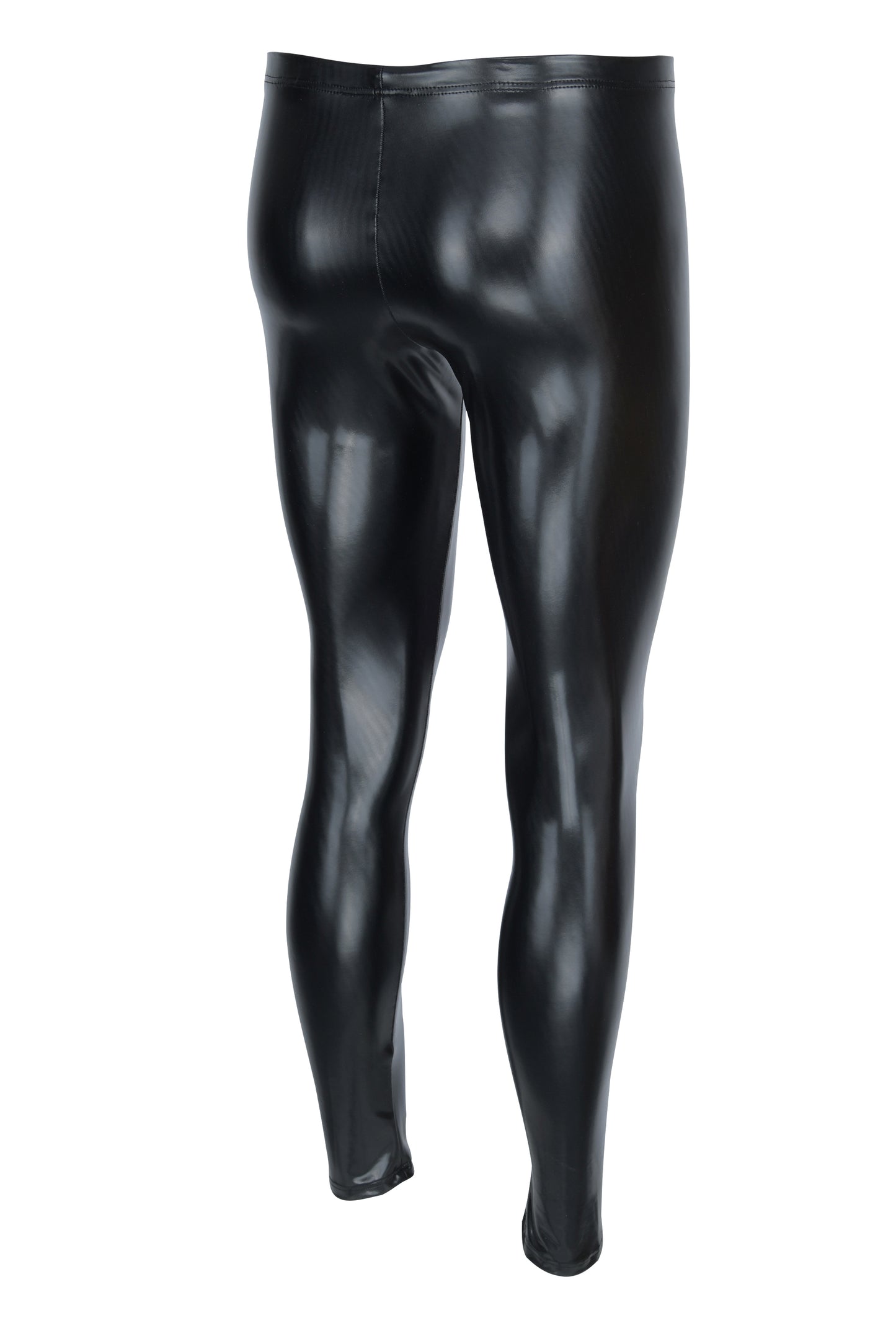 HERREN LEGGINGS SCHWARZ SATIN MATT GLANZ LATEX OPTIK MEGGINGS