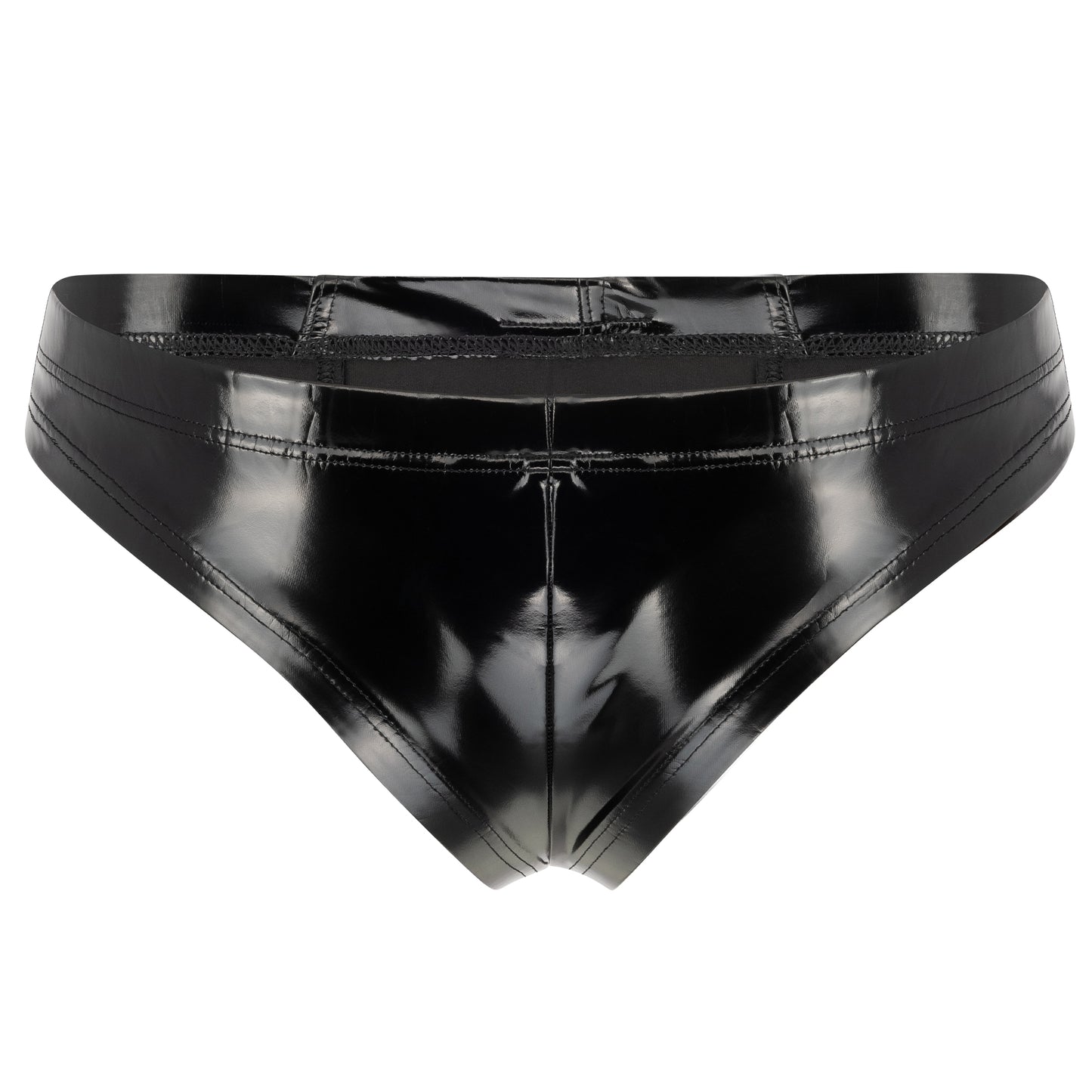 HERREN HIPSTER SLIP SCHWARZ HOCHGLANZ LACK LATEX LEDER OPTIK