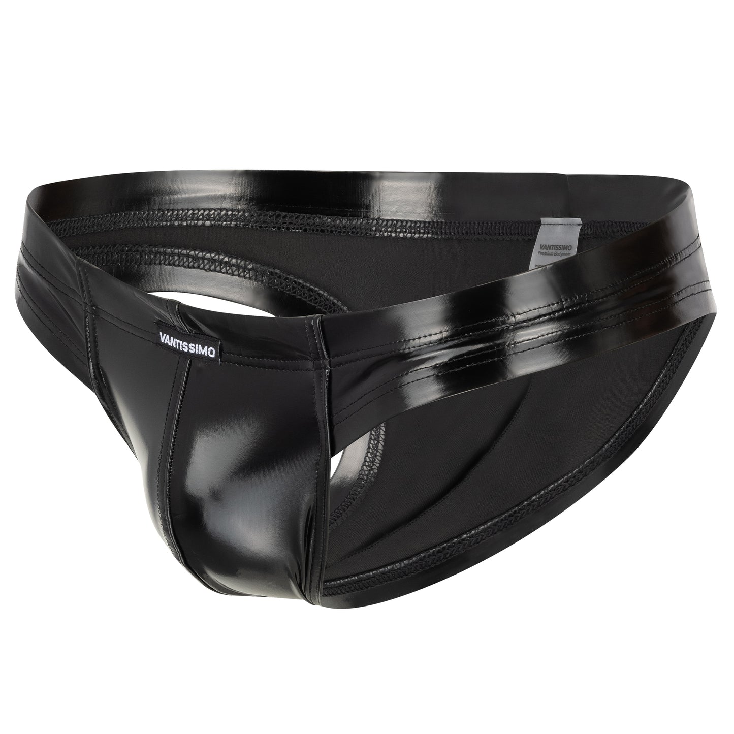 HERREN HIPSTER SLIP SCHWARZ HOCHGLANZ LACK LATEX LEDER OPTIK