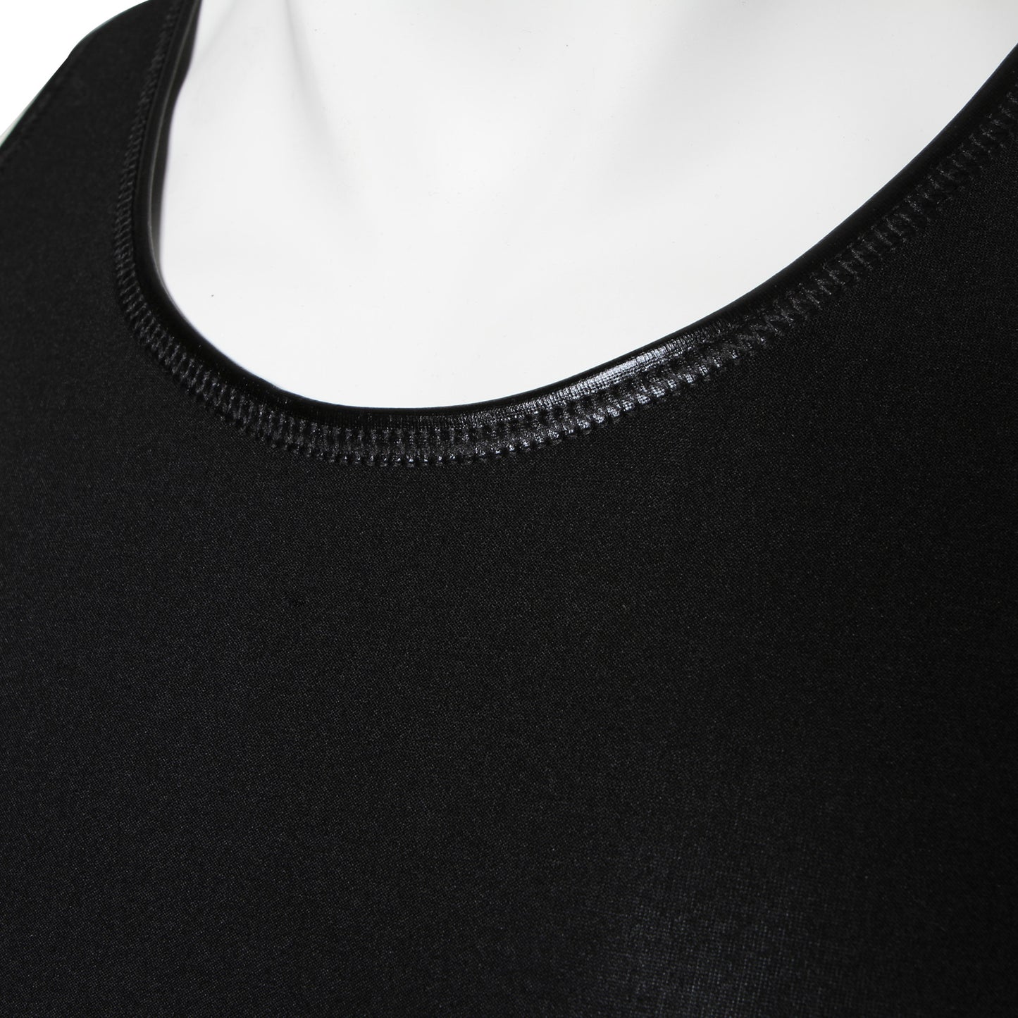 HERREN TANK TOP SLIM SCHWARZ WETLOOK GLÄNZEND LEDER OPTIK
