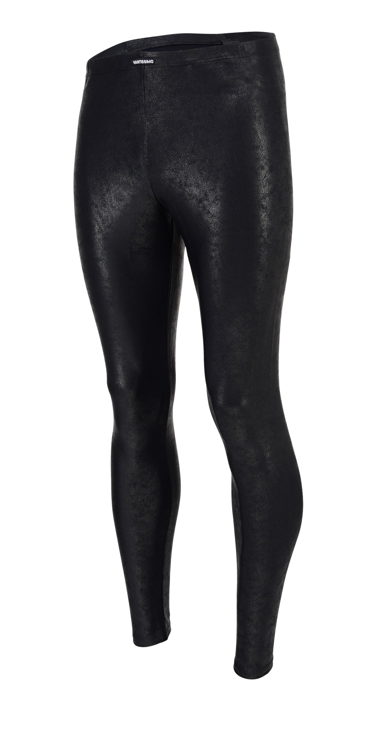 HERREN LEGGINGS SCHWARZ VINTAGE LEDER OPTIK BADELEGGINGS MEGGINGS