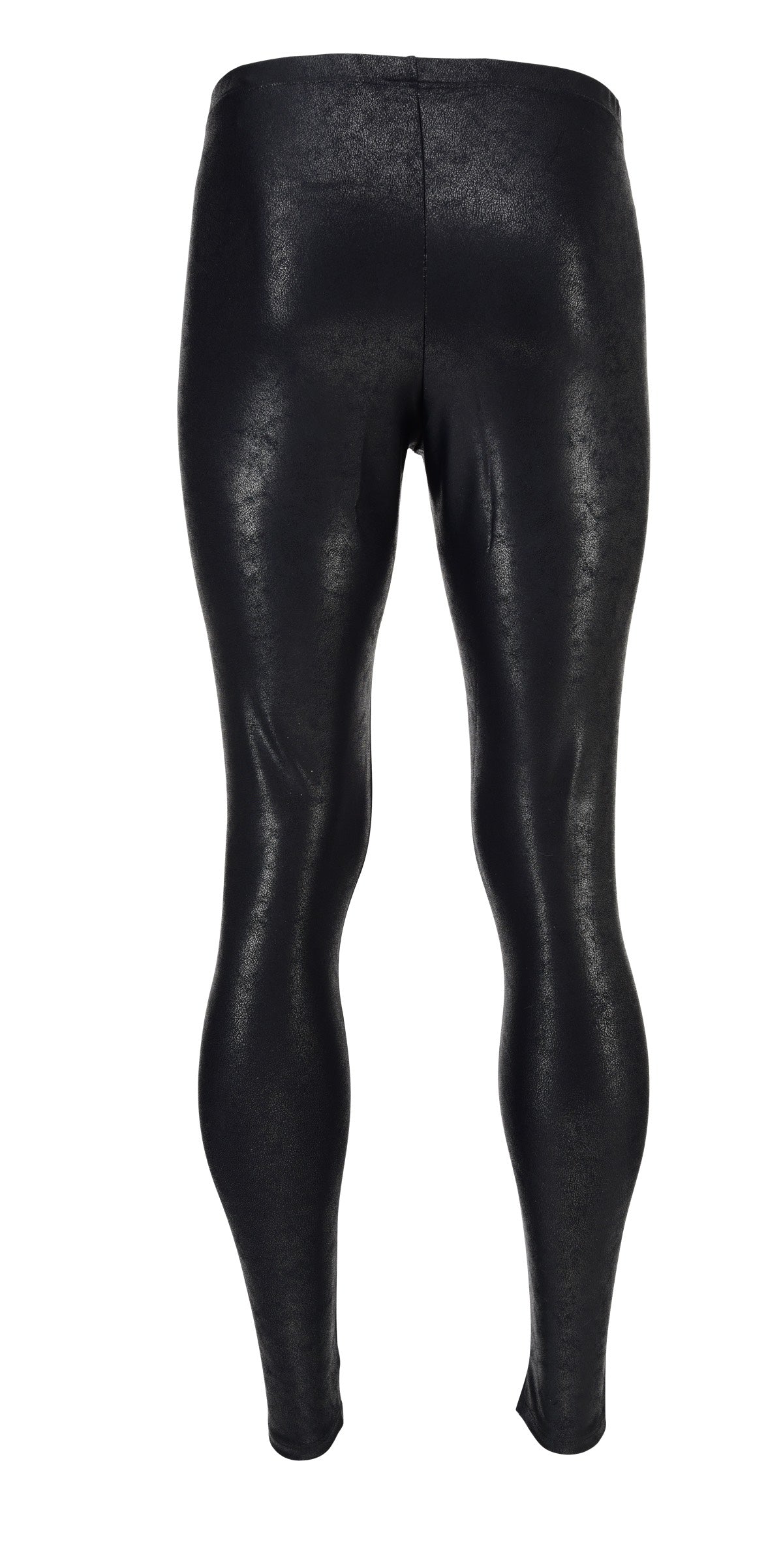 HERREN LEGGINGS SCHWARZ VINTAGE LEDER OPTIK BADELEGGINGS MEGGINGS