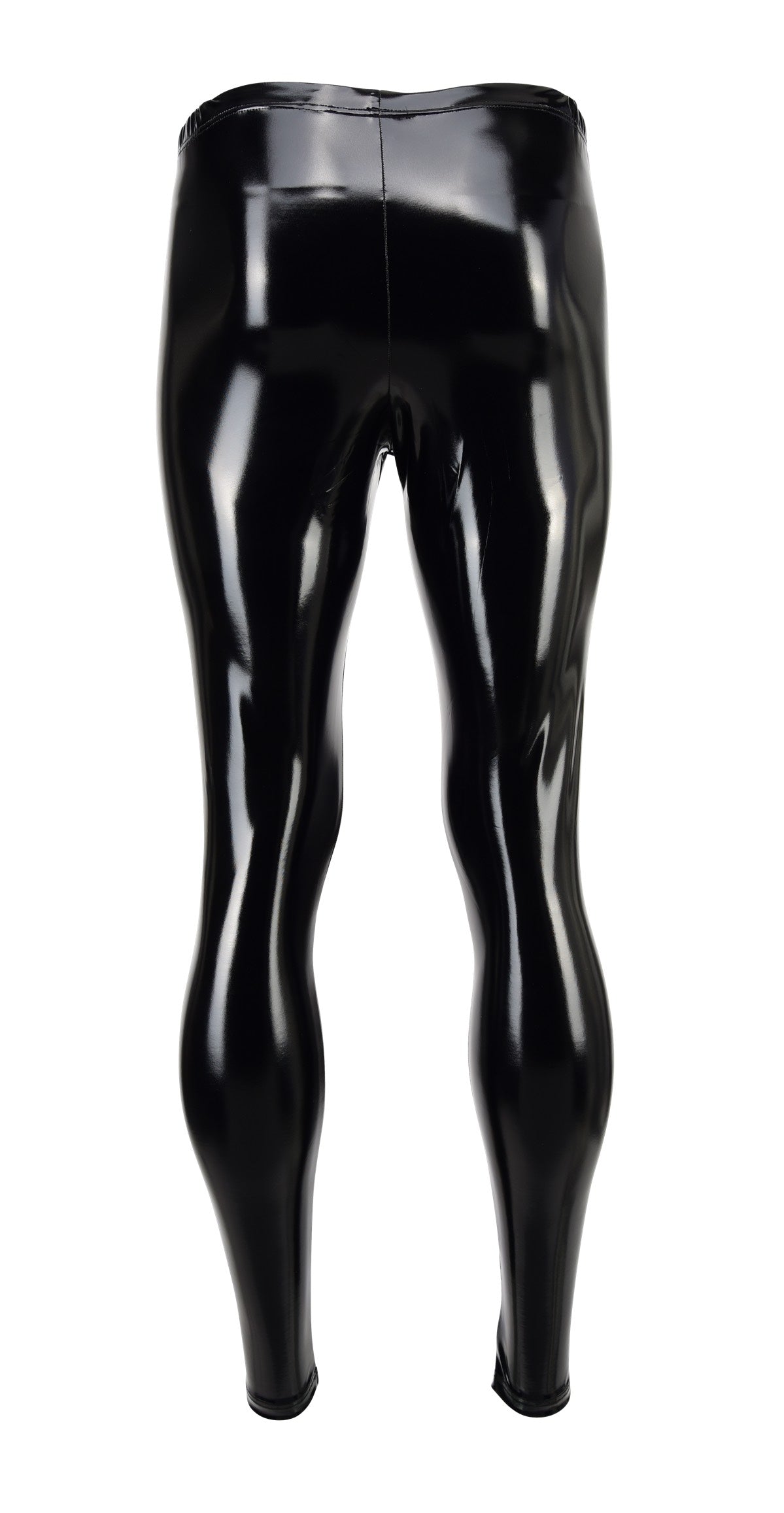 HERREN LEGGINGS SCHWARZ HOCHGLANZ LACK LATEX OPTIK MEGGINGS