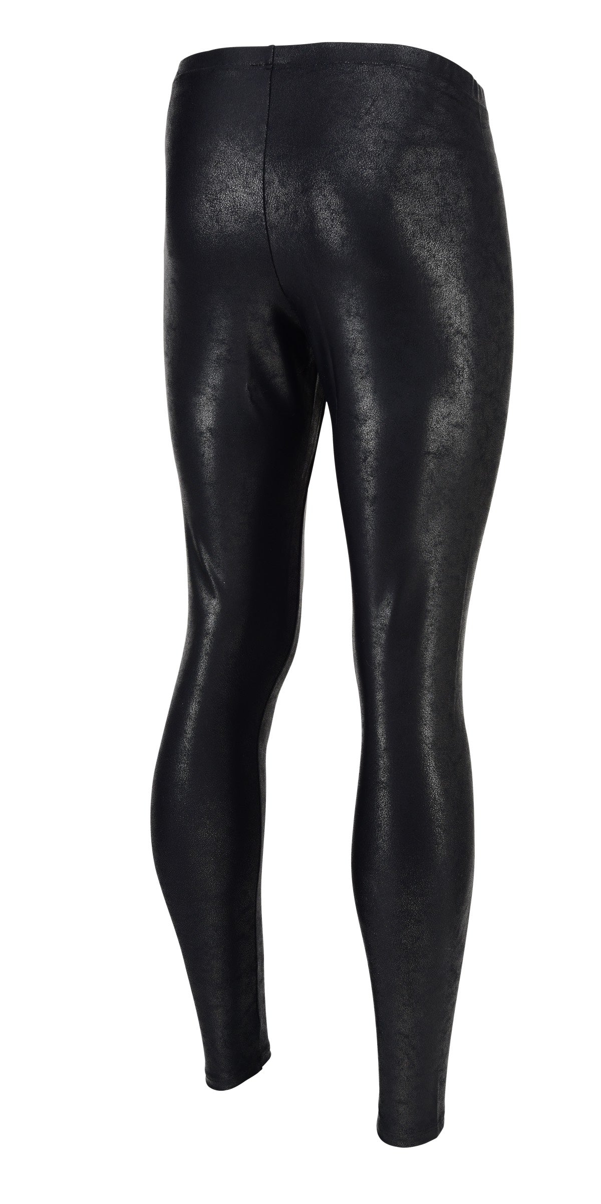 HERREN LEGGINGS SCHWARZ VINTAGE LEDER OPTIK BADELEGGINGS MEGGINGS