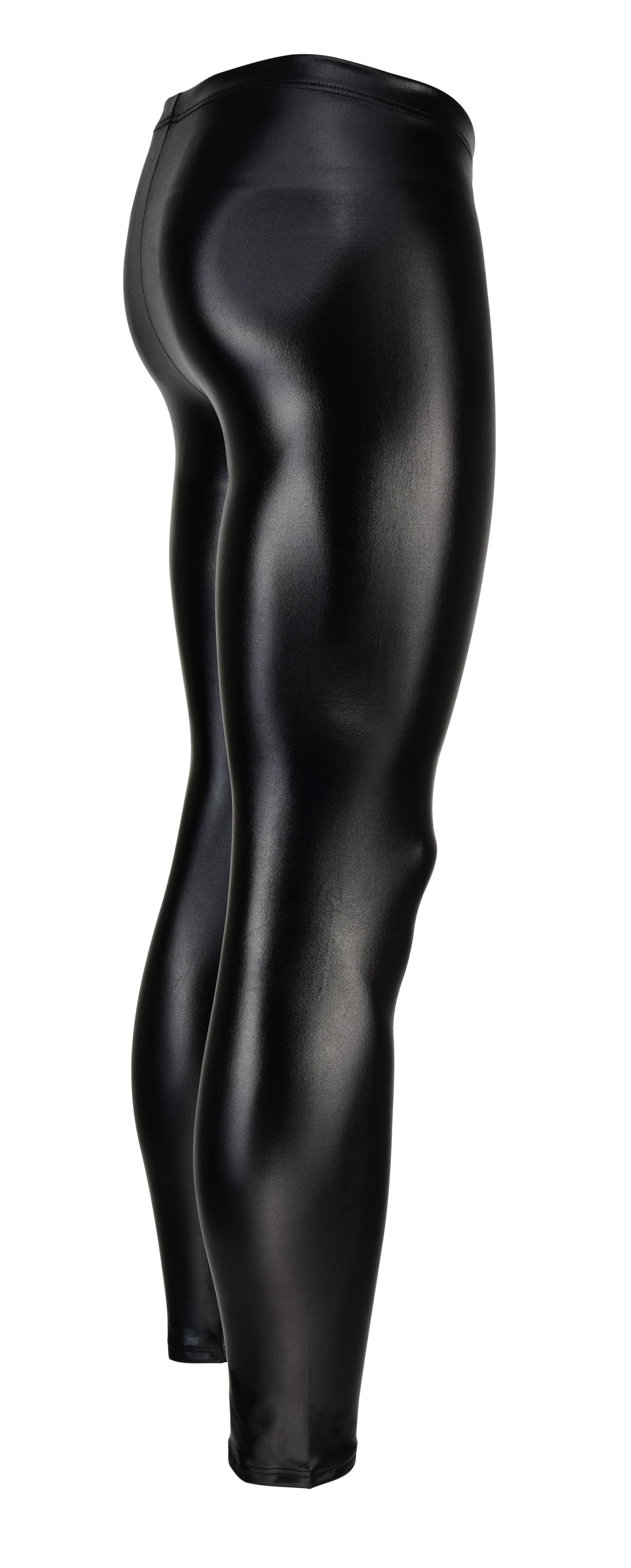 HERREN LEGGINGS SCHWARZ WETLOOK GLÄNZEND LEDER OPTIK MEGGINGS