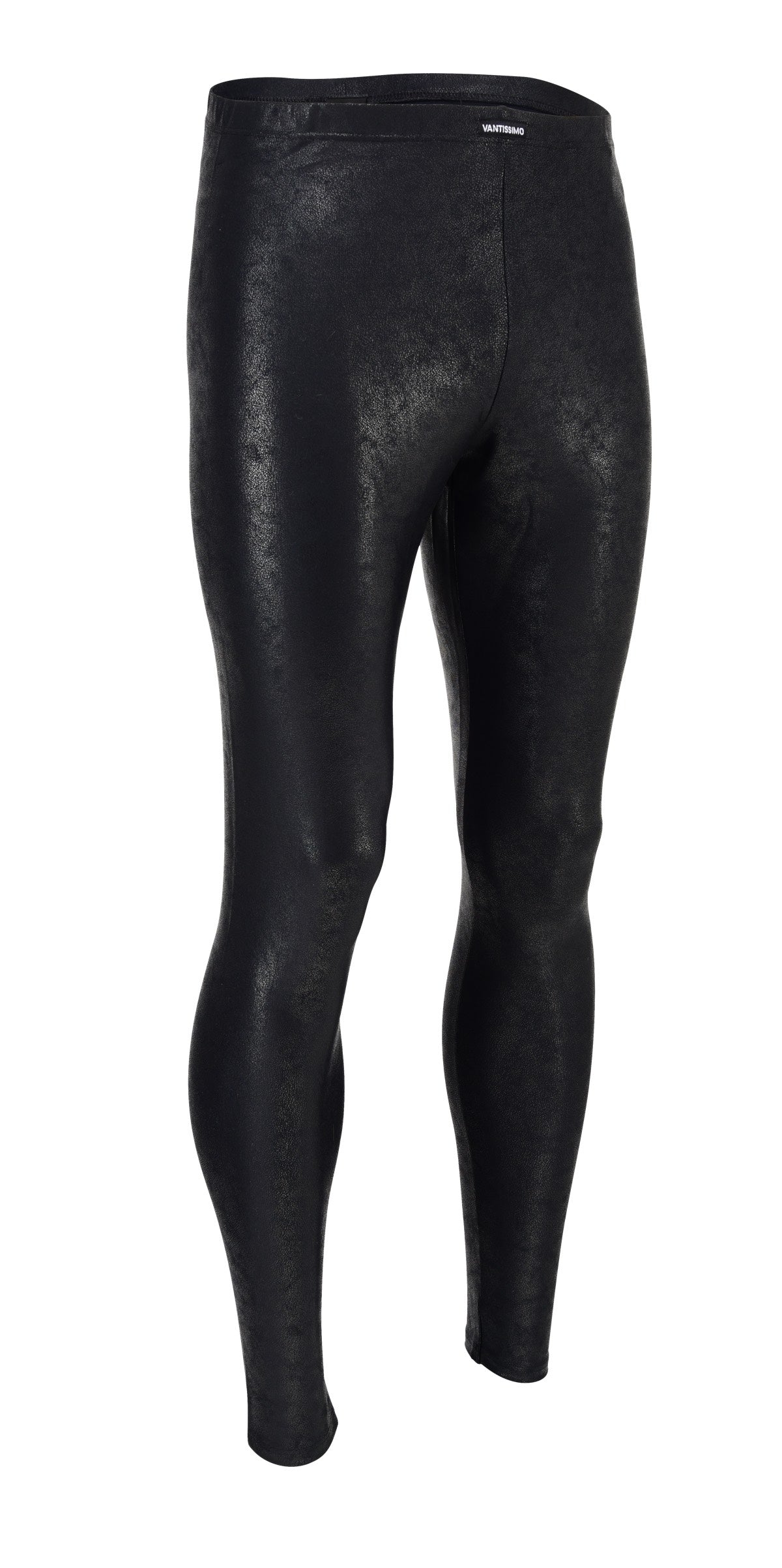 HERREN LEGGINGS SCHWARZ VINTAGE LEDER OPTIK BADELEGGINGS MEGGINGS