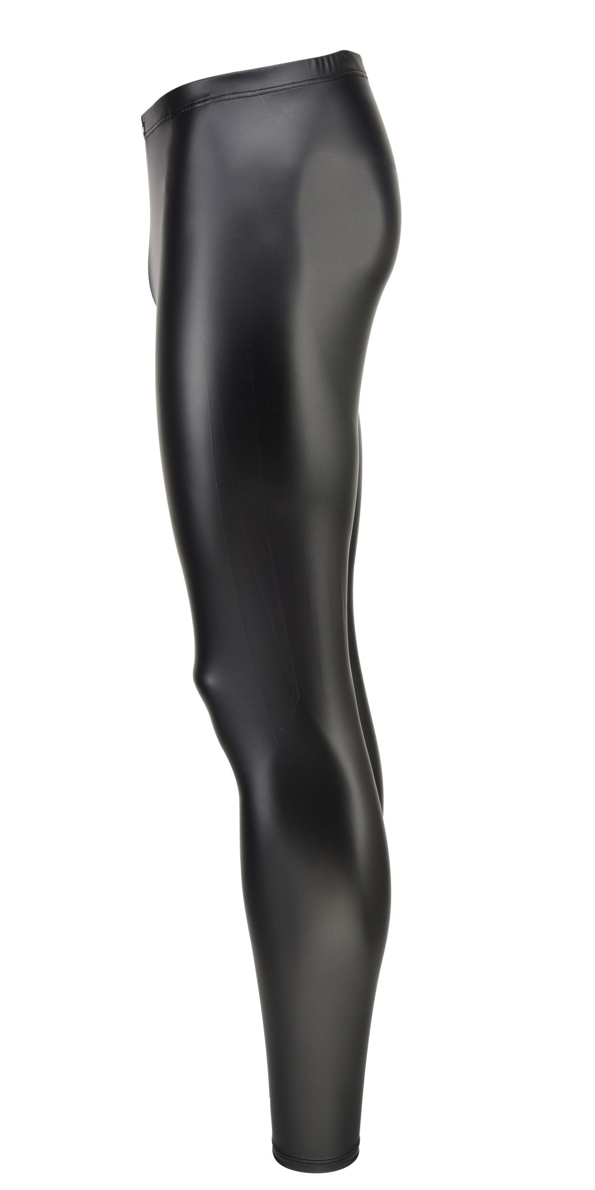 HERREN LEGGINGS SCHWARZ MATT LEDER OPTIK MEGGINGS