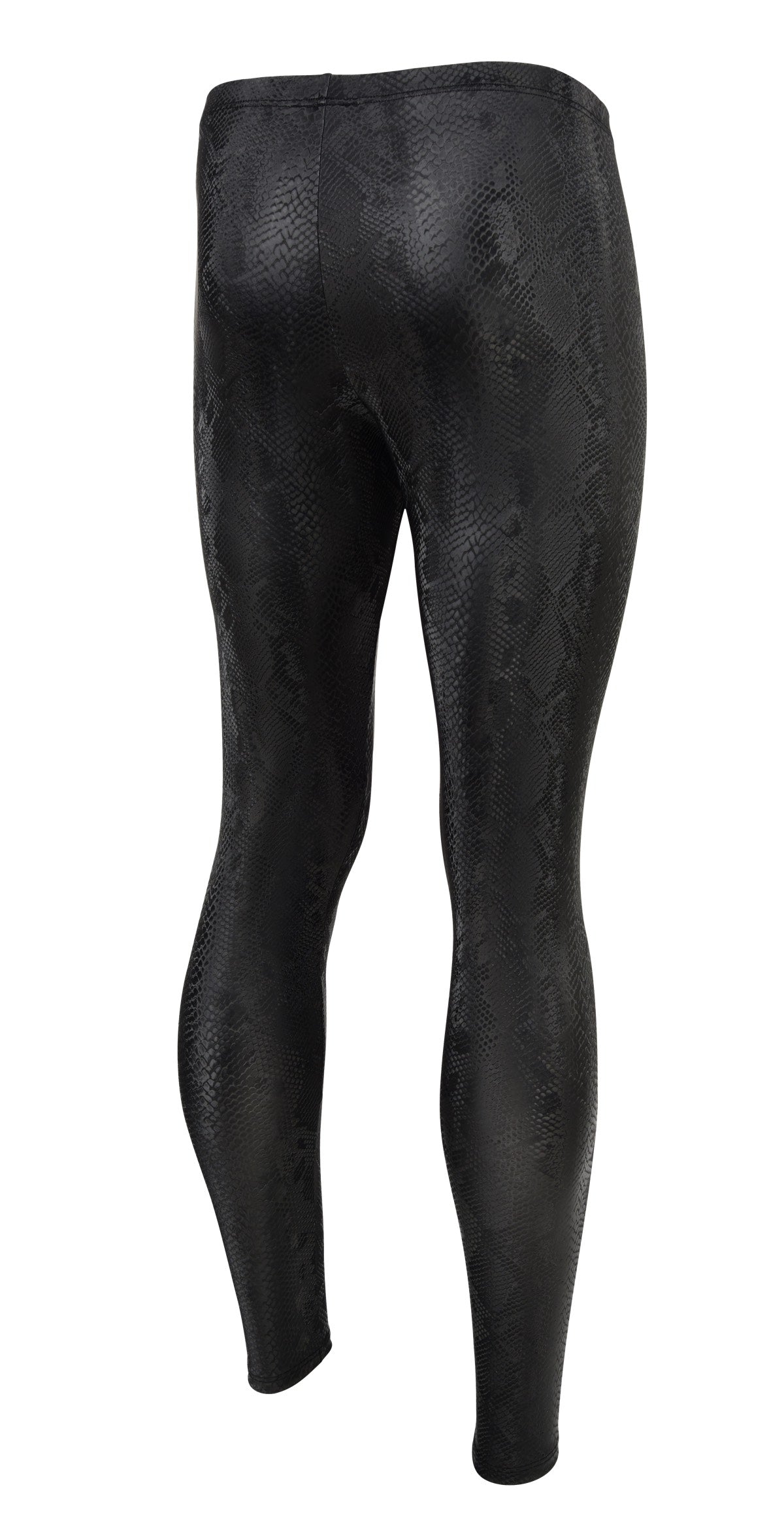 HERREN LEGGINGS SCHWARZ BLACK MAMBA SCHLANGEN LEDER OPTIK MEGGINGS