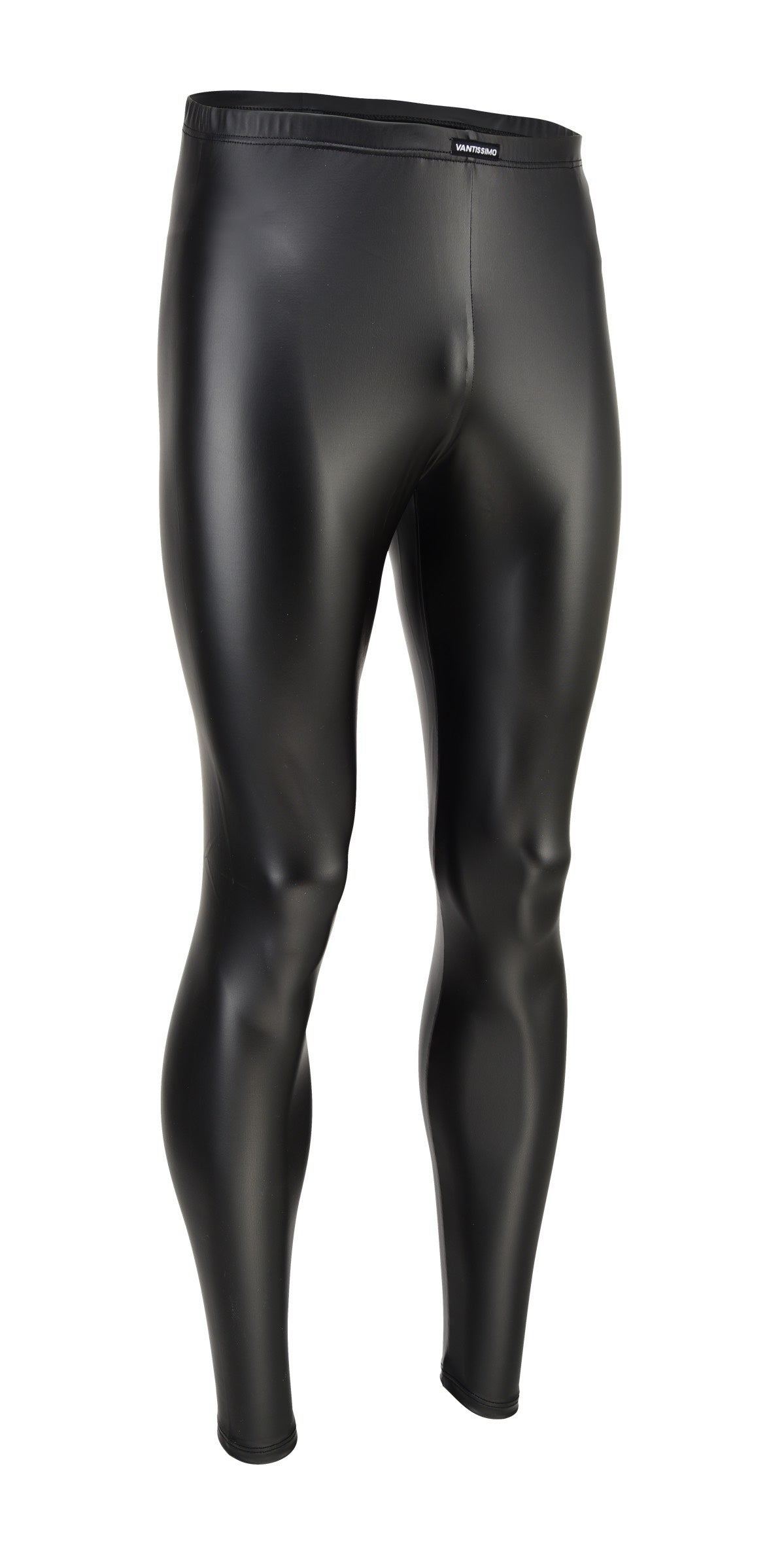 HERREN LEGGINGS SCHWARZ MATT LEDER OPTIK MEGGINGS
